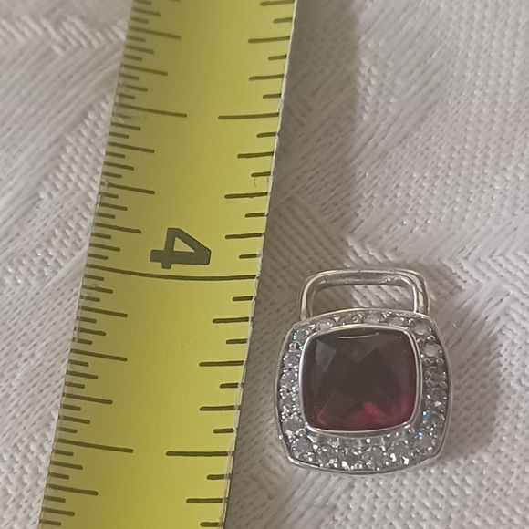 David Yurman Albion Garnet & Diamond Drop Earrings, Sterling Silver - Picture 11 of 14